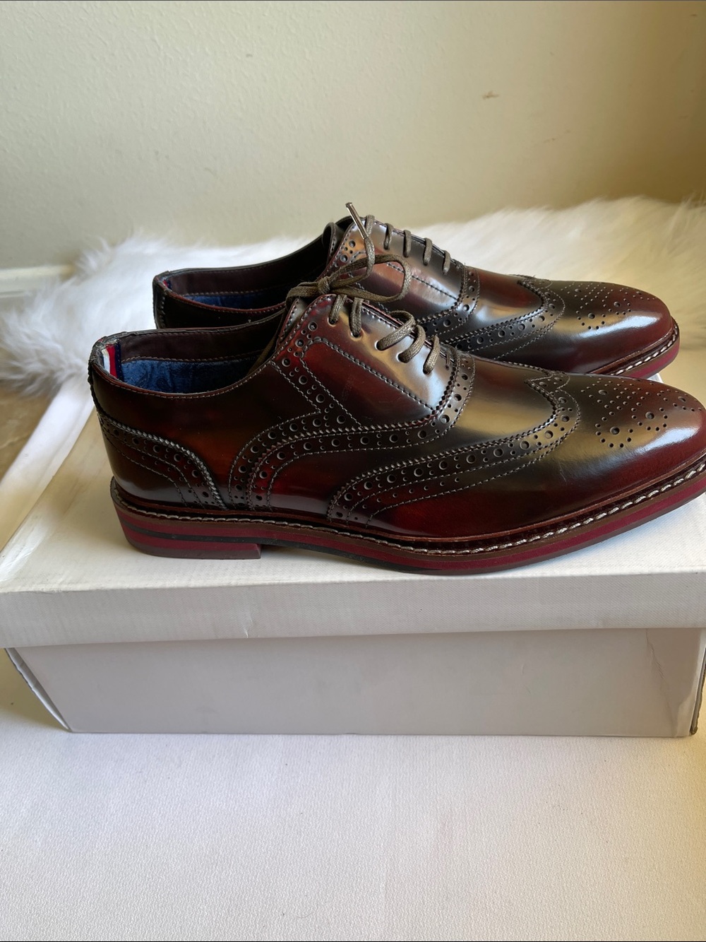 Steve Madden Mens Cingular Burgundy Shoes Size 9. New With box. - Picture 4 of 7
